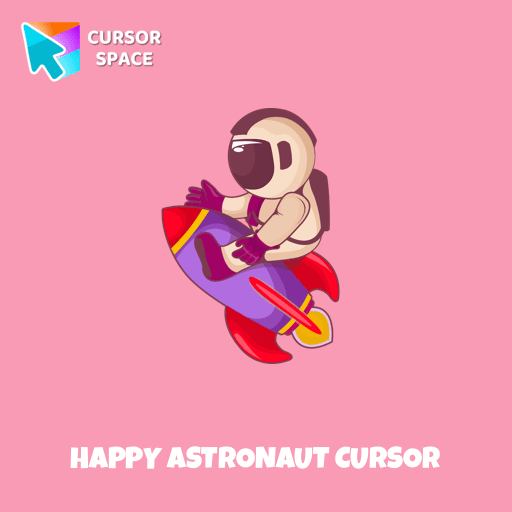 Happy Astronaut cursor arrow cursor