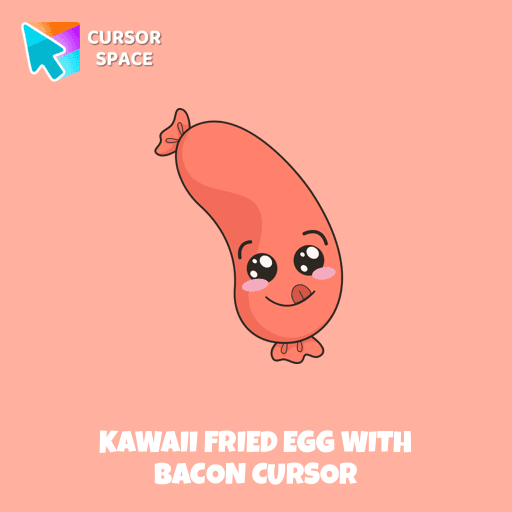 Kawaii Fried Egg with Bacon cursor pointer cursor