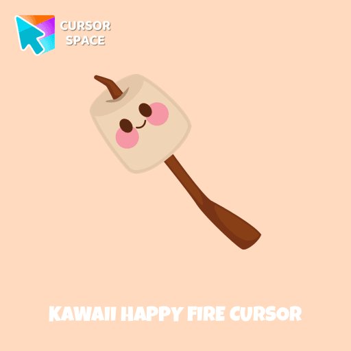 Kawaii Happy Fire cursor pointer cursor