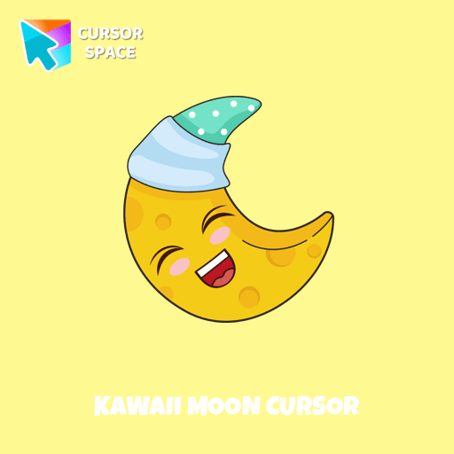 Kawaii Moon cursor arrow cursor