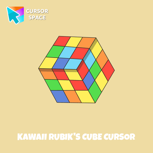 Kawaii Rubik's Cube cursor arrow cursor