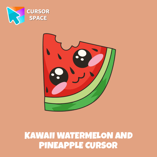 Kawaii Watermelon and Pineapple cursor arrow cursor