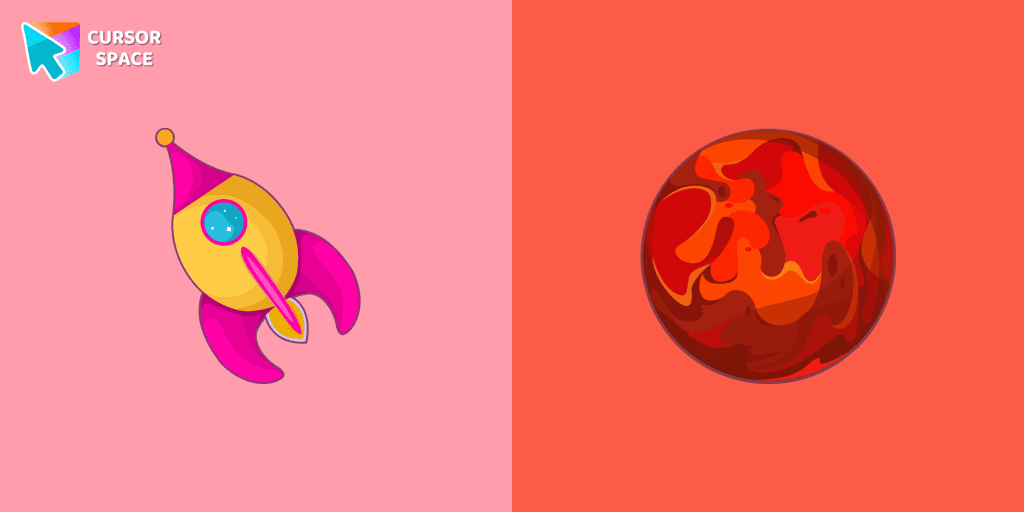Mars Planet cursor