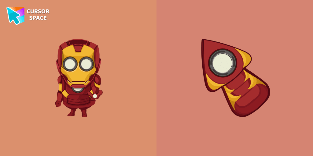 Minion Iron Man Character cursor