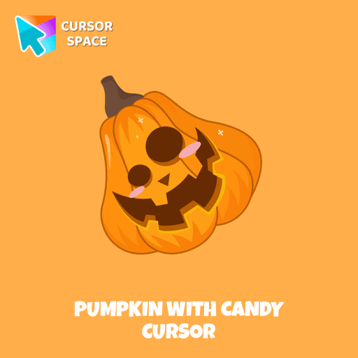 Pumpkin with Candy cursor arrow cursor