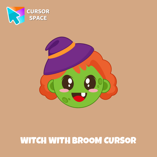 Witch with Broom cursor arrow cursor