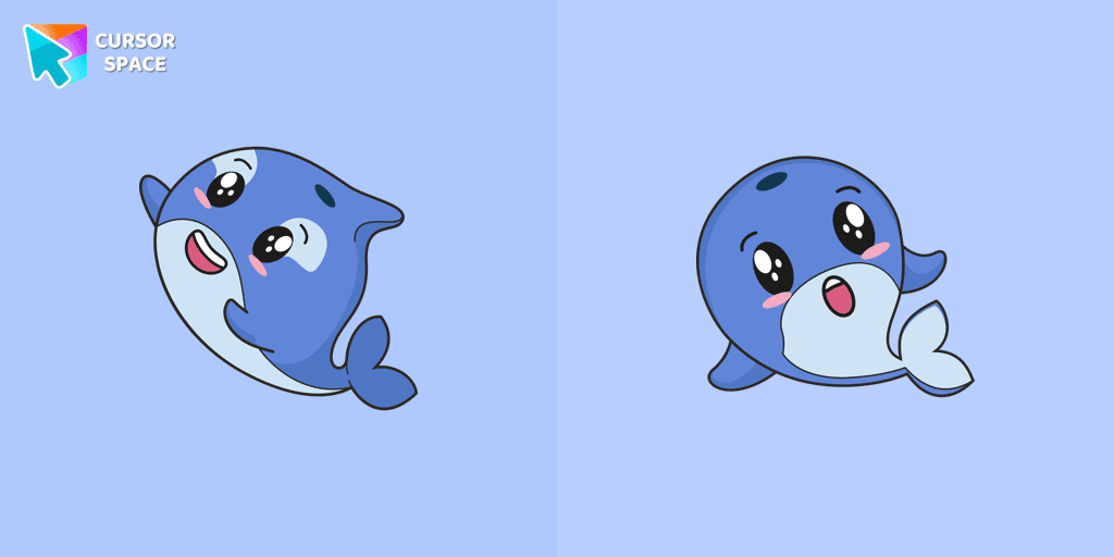 Kawaii Dolphin cursor