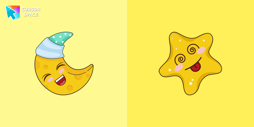 Kawaii Moon cursor