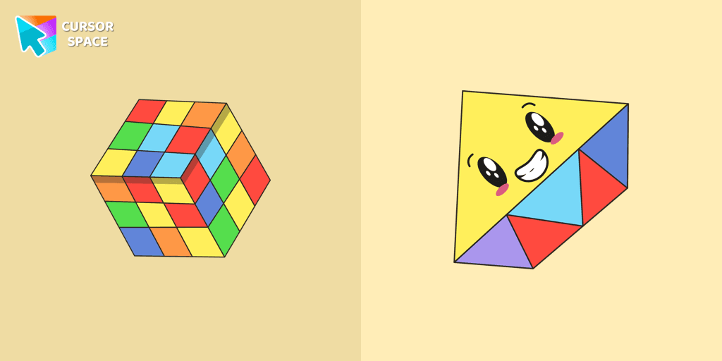 Kawaii Rubik's Cube cursor
